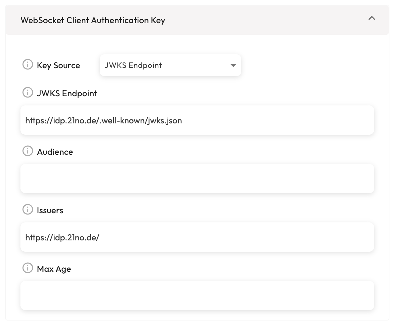 21no.de Identity Provider configuration